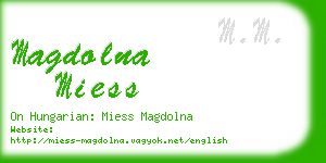 magdolna miess business card